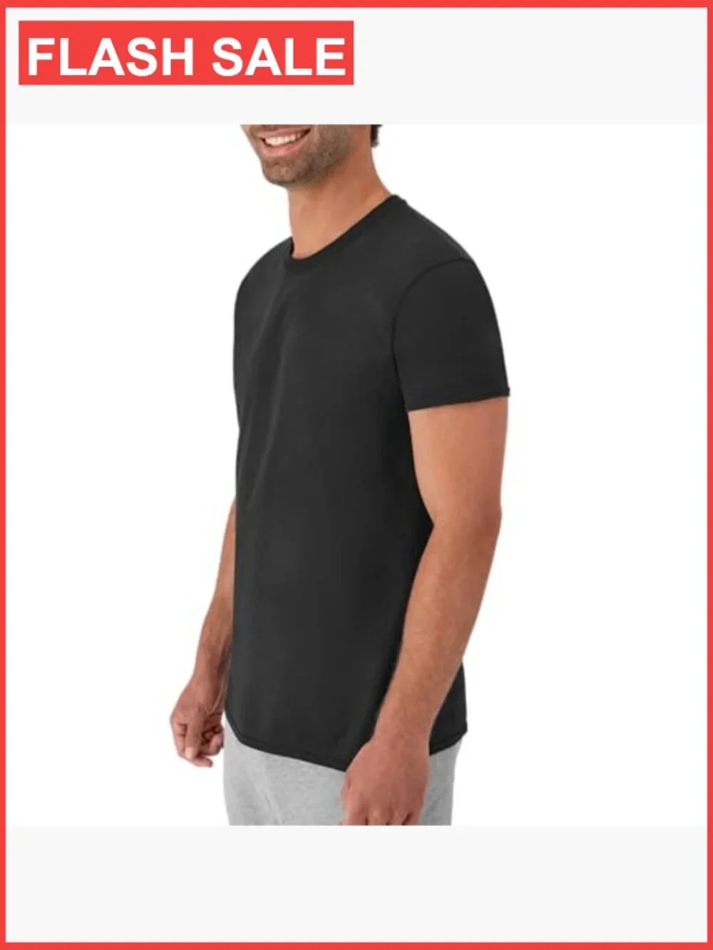 Men's Soft Cotton Undershirt Multipack Crew Neck Short Sleeve Stay-Tucked Tees